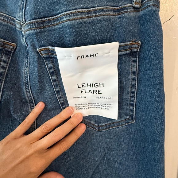 Frame Denim Women's Classic Blue Le High Flare Jeans - Picture 5 of 5